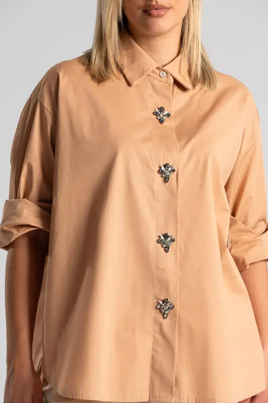 Cotton Shirt Rhinstones