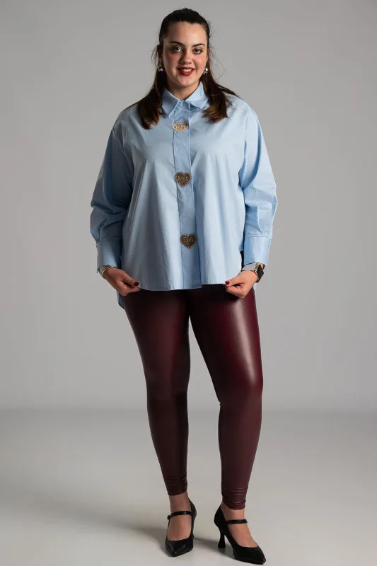 Πουκαμίσα Βαμβακερή Στρας Heart