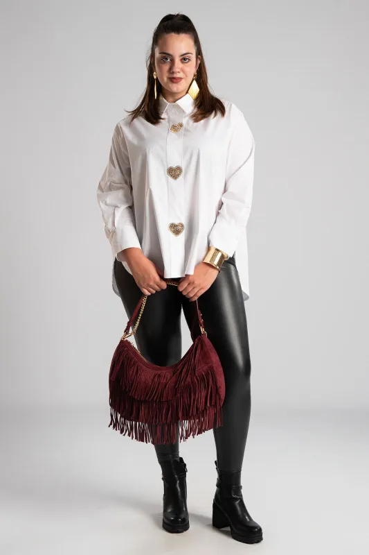 Πουκαμίσα Βαμβακερή Στρας Heart