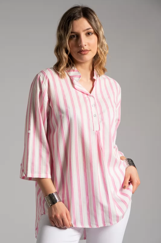 Shirt Cotton Tunic Mao