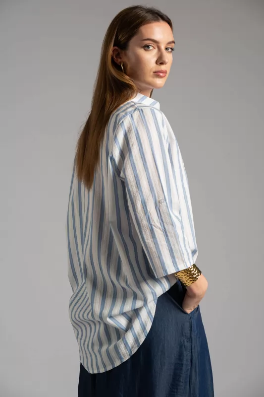 Shirt Cotton Tunic Mao