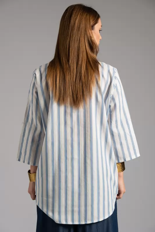 Shirt Cotton Tunic Mao