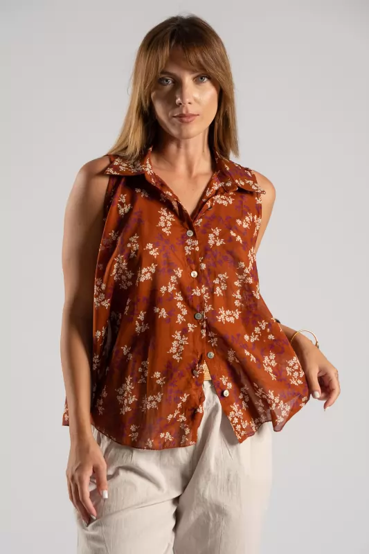 Shirt Sleeveless Printed 