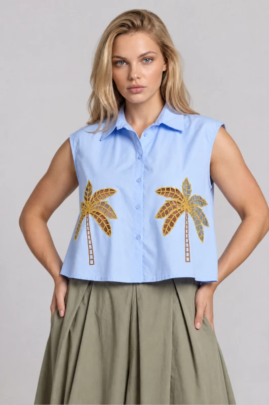 Shirt Sleeveless Palmtree 