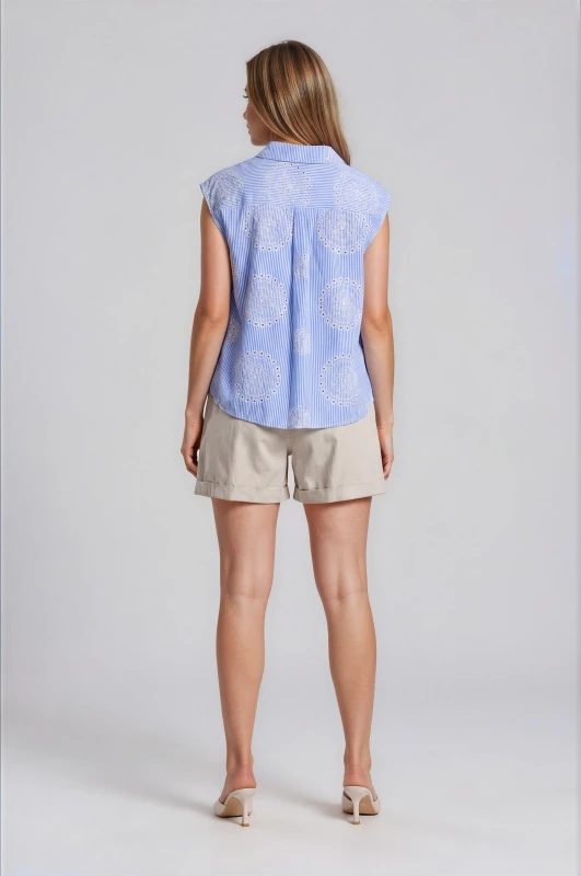 Shirt Sleeveless Striped Kipour 
