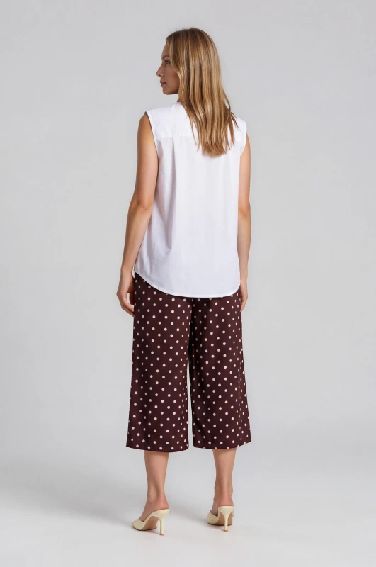 Shirts Sleeveless Cotton Tie 