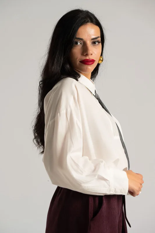 Shirt Embossed Detail Tie