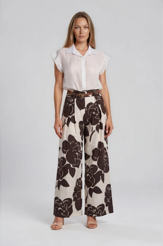 C-Throu Sleeveless Ruffle Blouse 