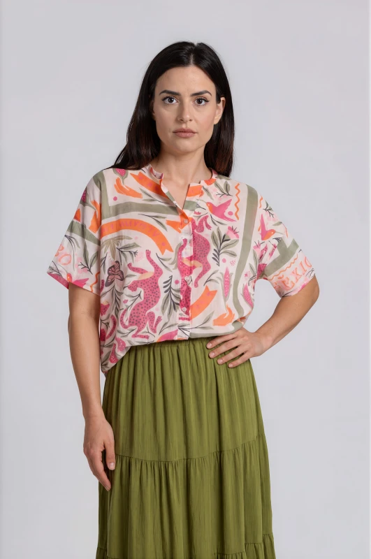 Shirt C-throu Embroidered  