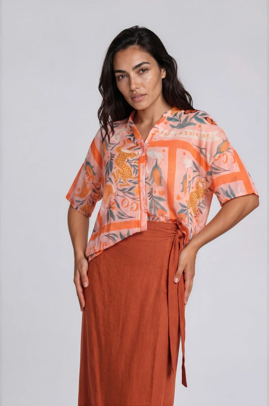 Shirt C-throu Embroidered  