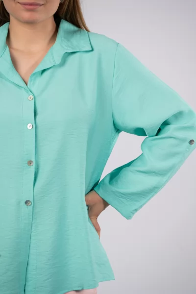 Crep Shirt Turquoise