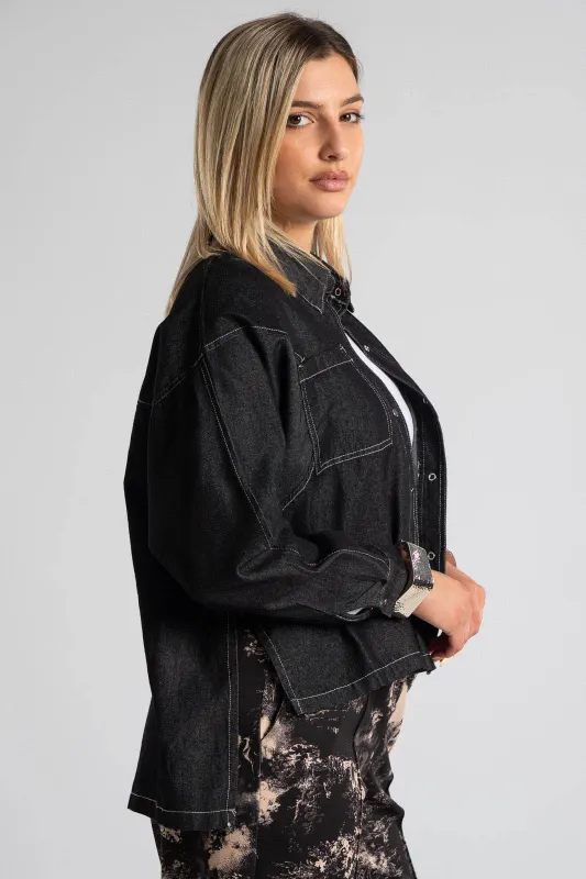 Jean Shirt Crop
