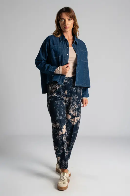 Jean Shirt Crop