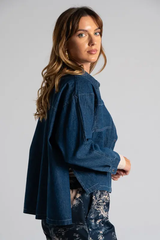 Jean Shirt Crop