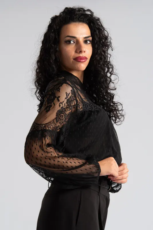 Πουκάμισο Δαντέλα Πουά