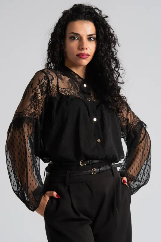 Lace Dots Shirt 