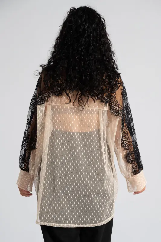 Πουκάμισο Διακοσμητική Δαντέλα Πουά