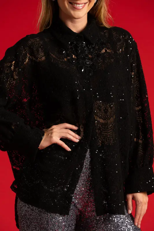 Perforated Shirt Sequin