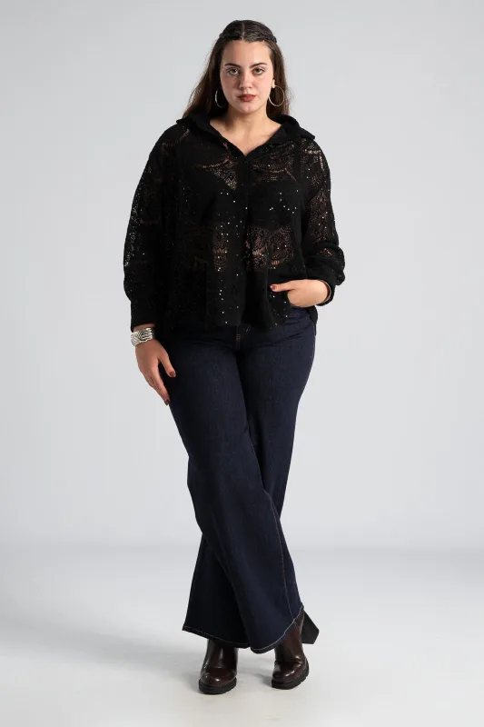 Perforated Shirt Sequin