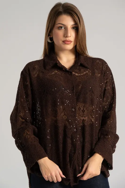 Perforated Shirt Sequin