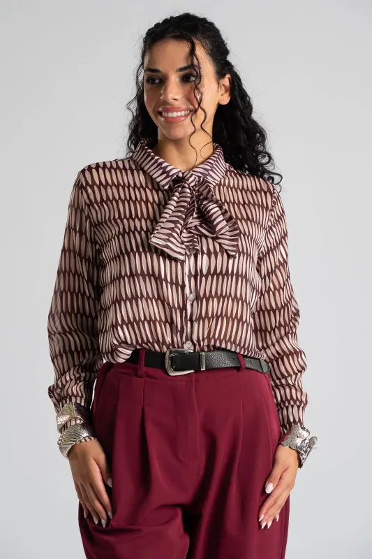 Shirt Embroidered Scarf
