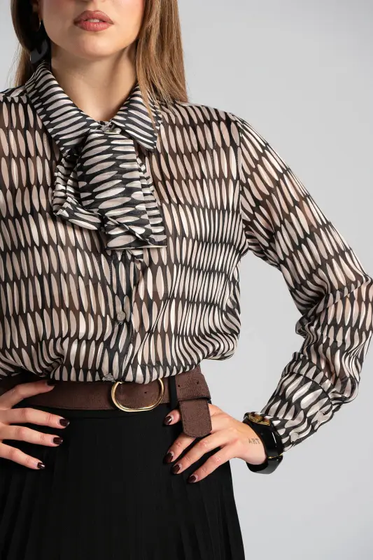 Shirt Embroidered Scarf