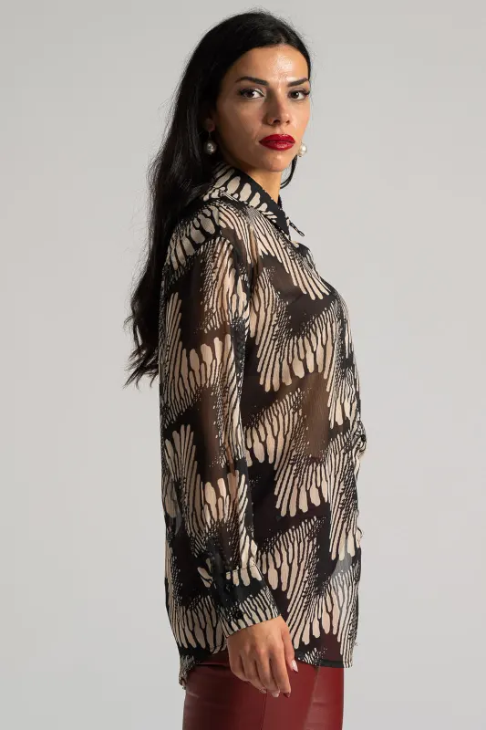 Shirt Embroidered Violaceae 