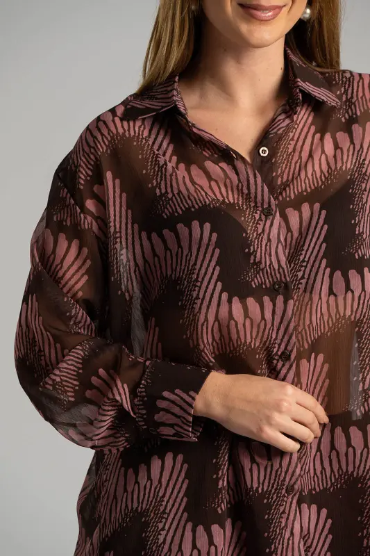 Πουκάμισο Εμπριμέ Violaceae