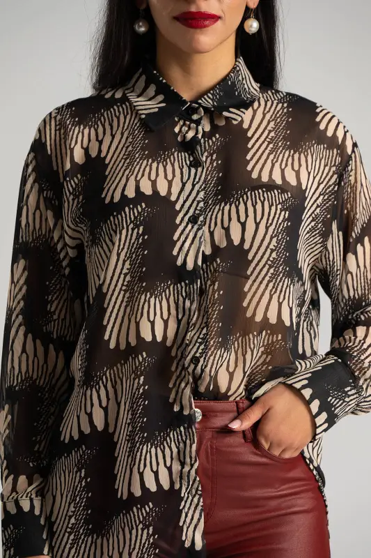 Shirt Embroidered Violaceae 