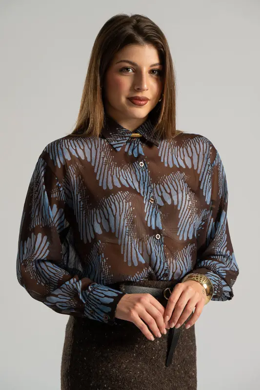 Shirt Embroidered Violaceae 