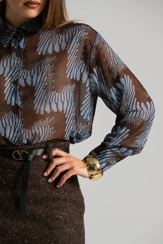 Shirt Embroidered Violaceae 