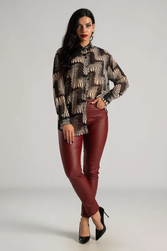 Shirt Embroidered Violaceae 