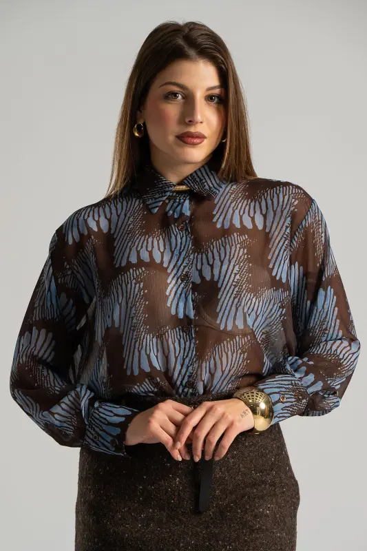 Shirt Embroidered Violaceae 