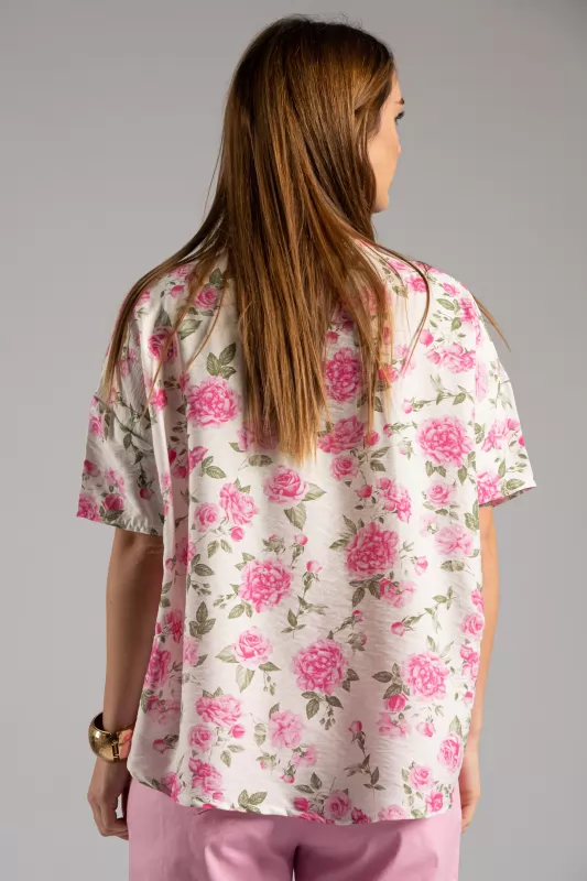 Πουκάμισο Floral Κοντό Μανίκι