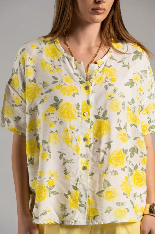 Πουκάμισο Floral Κοντό Μανίκι