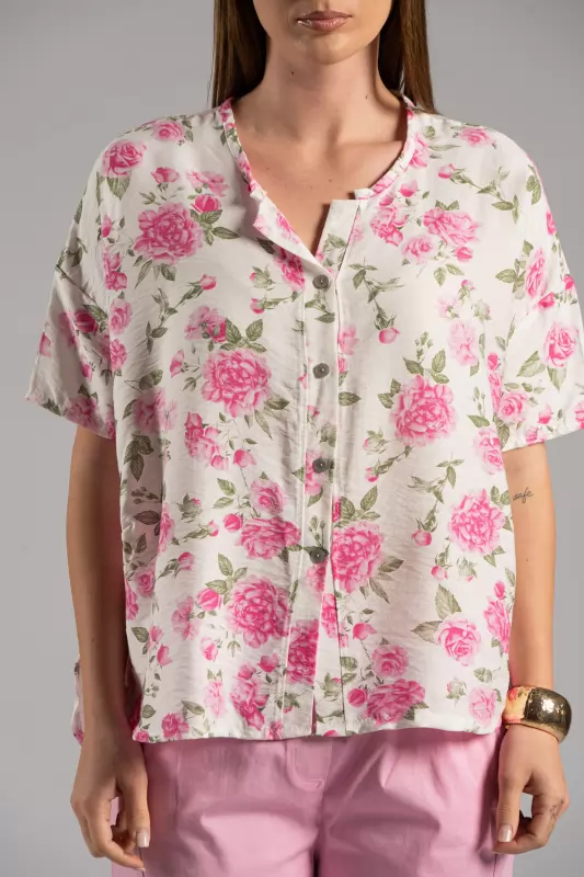 Πουκάμισο Floral Κοντό Μανίκι