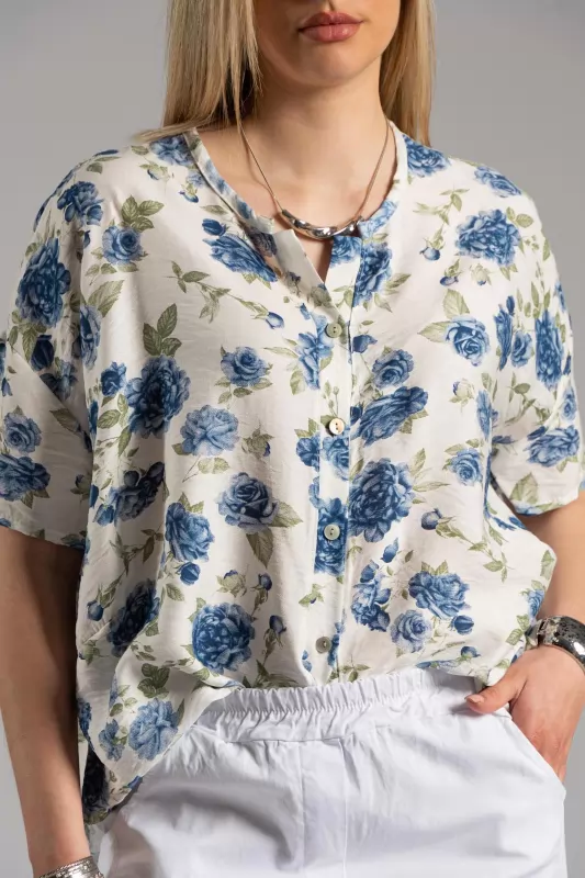 Πουκάμισο Floral Κοντό Μανίκι