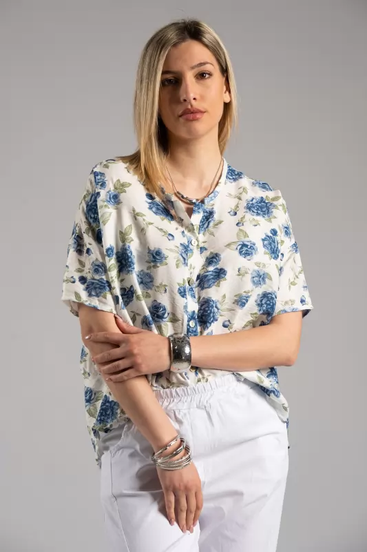 Πουκάμισο Floral Κοντό Μανίκι