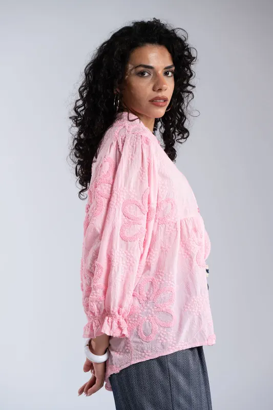 Πουκάμισο Floral Mao Γιακάς