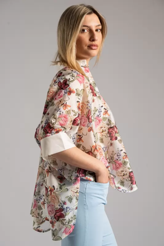 Shirt Floral Lapel