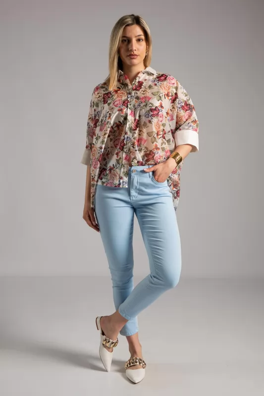 Shirt Floral Lapel