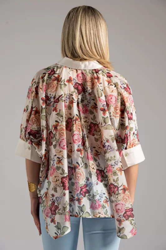 Shirt Floral Lapel