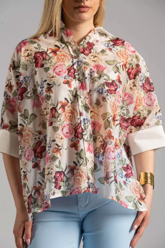 Shirt Floral Lapel