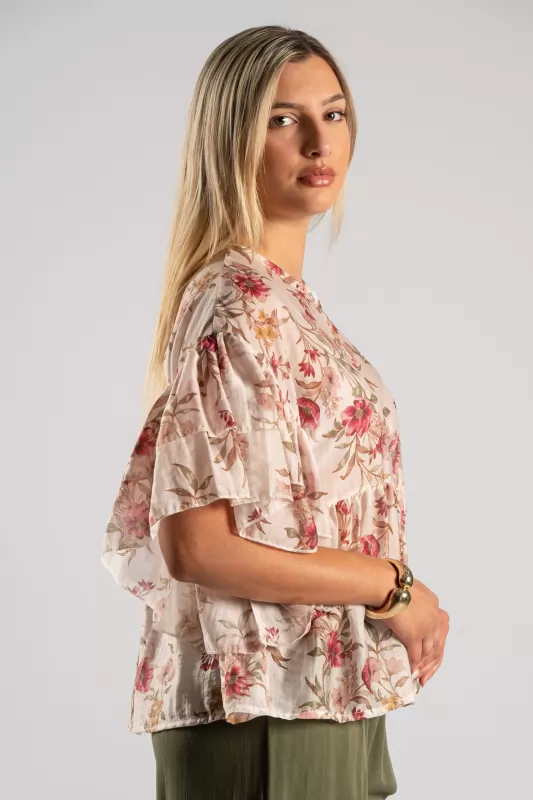 Πουκάμισο Floral Βολάν