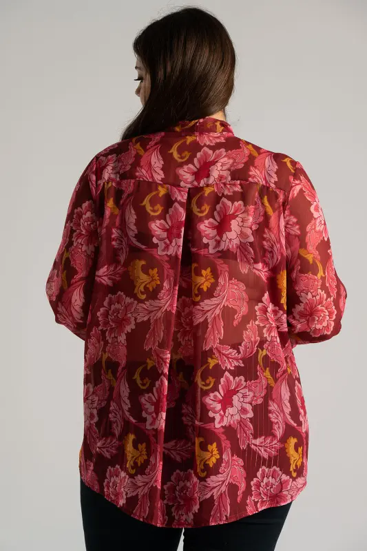 Πουκάμισο Floral Χρυσοκλωστή