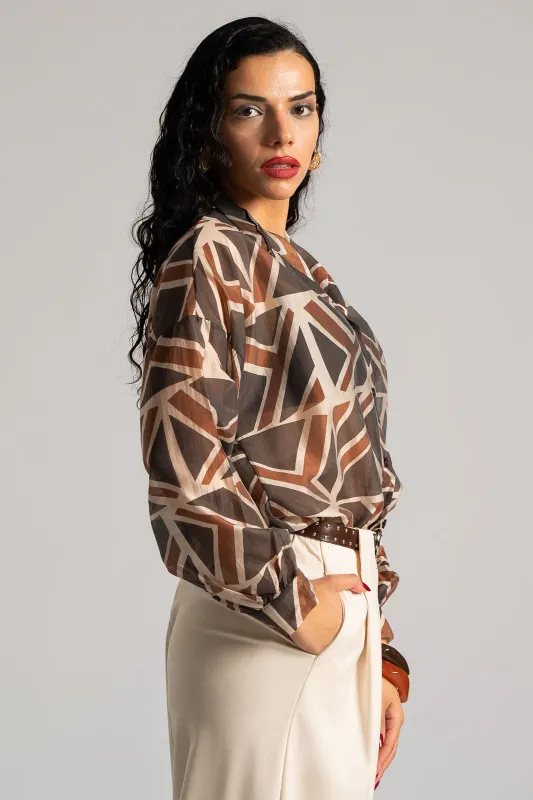 Geometric Designs Mao Shirt 