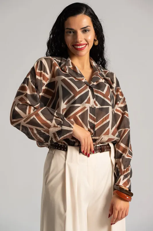 Geometric Designs Mao Shirt 