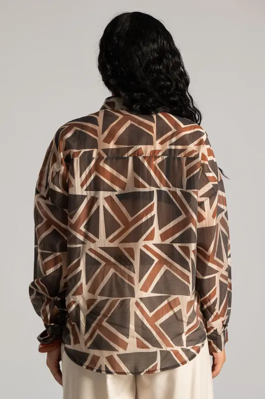 Geometric Designs Mao Shirt 