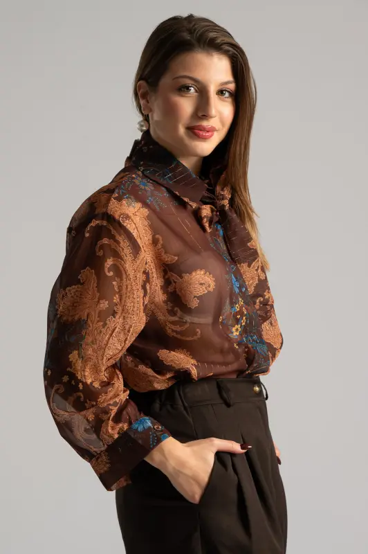 Πουκάμισο Γραβάτα Χρυσοκλωστή Λαχούρ