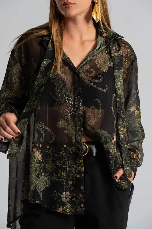 Shirt Tie Gold-threaded Lahore